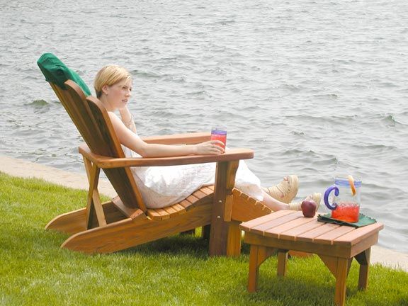 Adirondack Chair With Ottoman